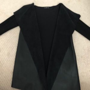 Leather cardigan